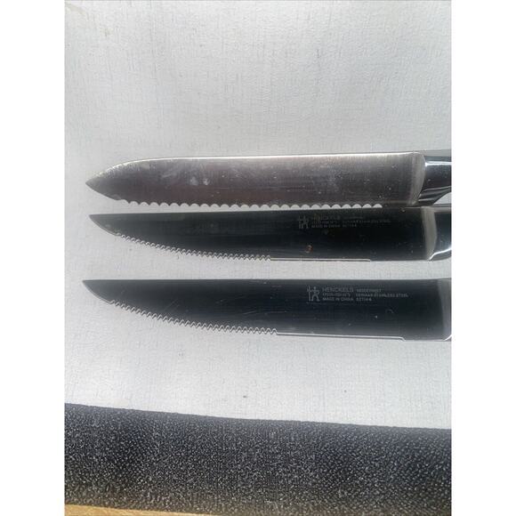 3 Henckels Modernist Knife Stainless Steel 5" Blade Utility (1) & Steak (2) - Picture 2 of 6